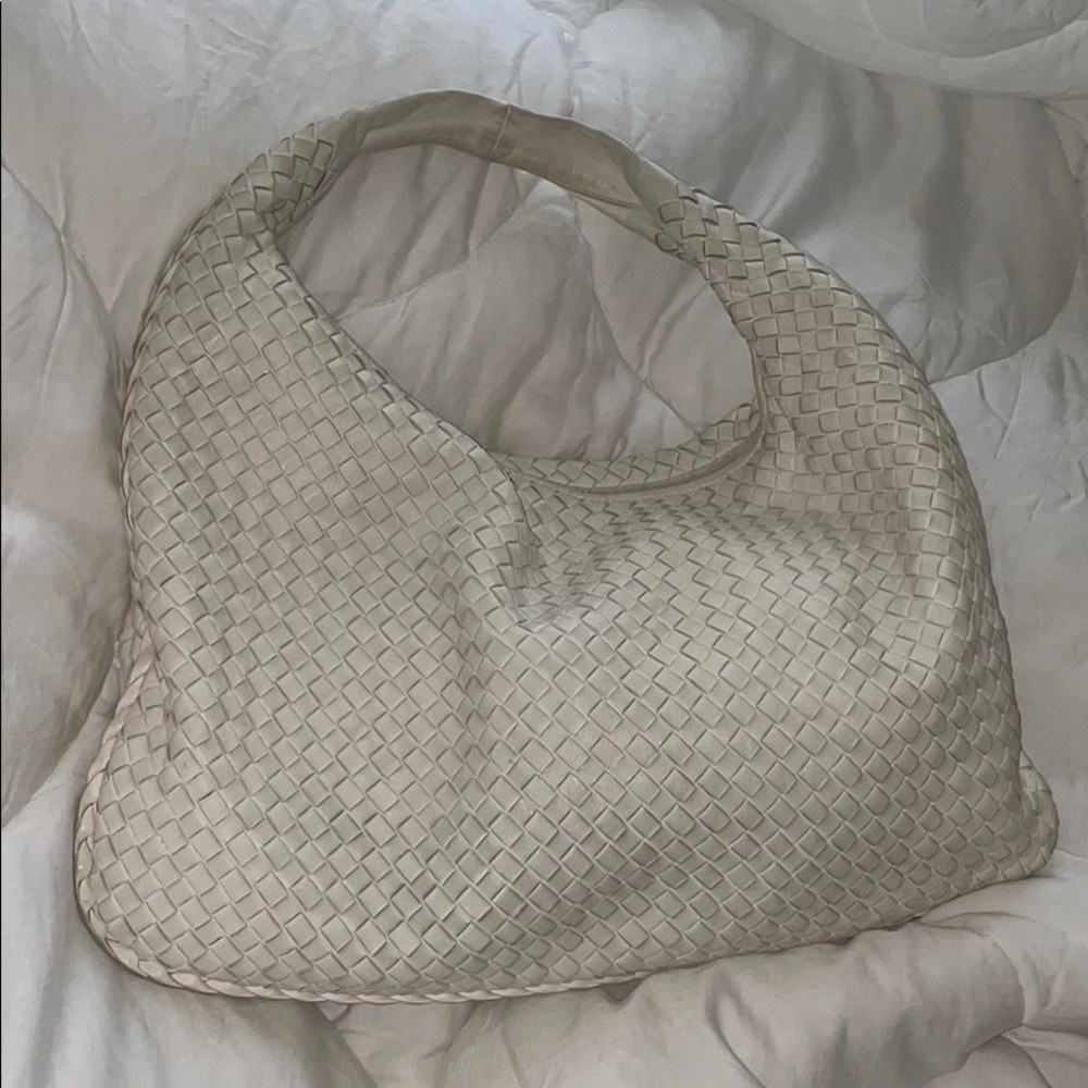 Bottega Veneta Intrecciato White Hobo